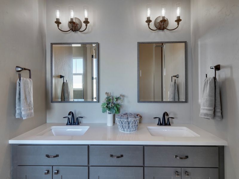 Elegant Vanity with Backlit Mirror